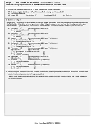 Zertifikat Entsorgungsfachbetrieb