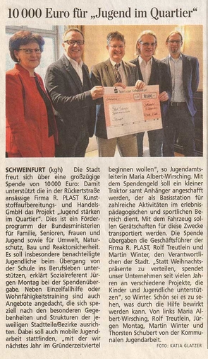10 000 Euro für Jugend im Quartier